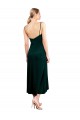 Cheapest Midi Length Cowl Neck Velvet Slip Cocktail Prom Dress / Homecoming Dress