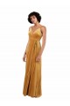 Cheapest Romantic Velvet Floor Length Prom Dress with Wrap Detail