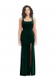 Cheapest Square Neck Long Velvet Maxi Prom Dress